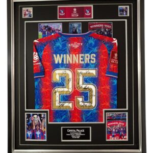 2025 FRAMED Crystal Palace FA CUP WINNERS Signed Shirt