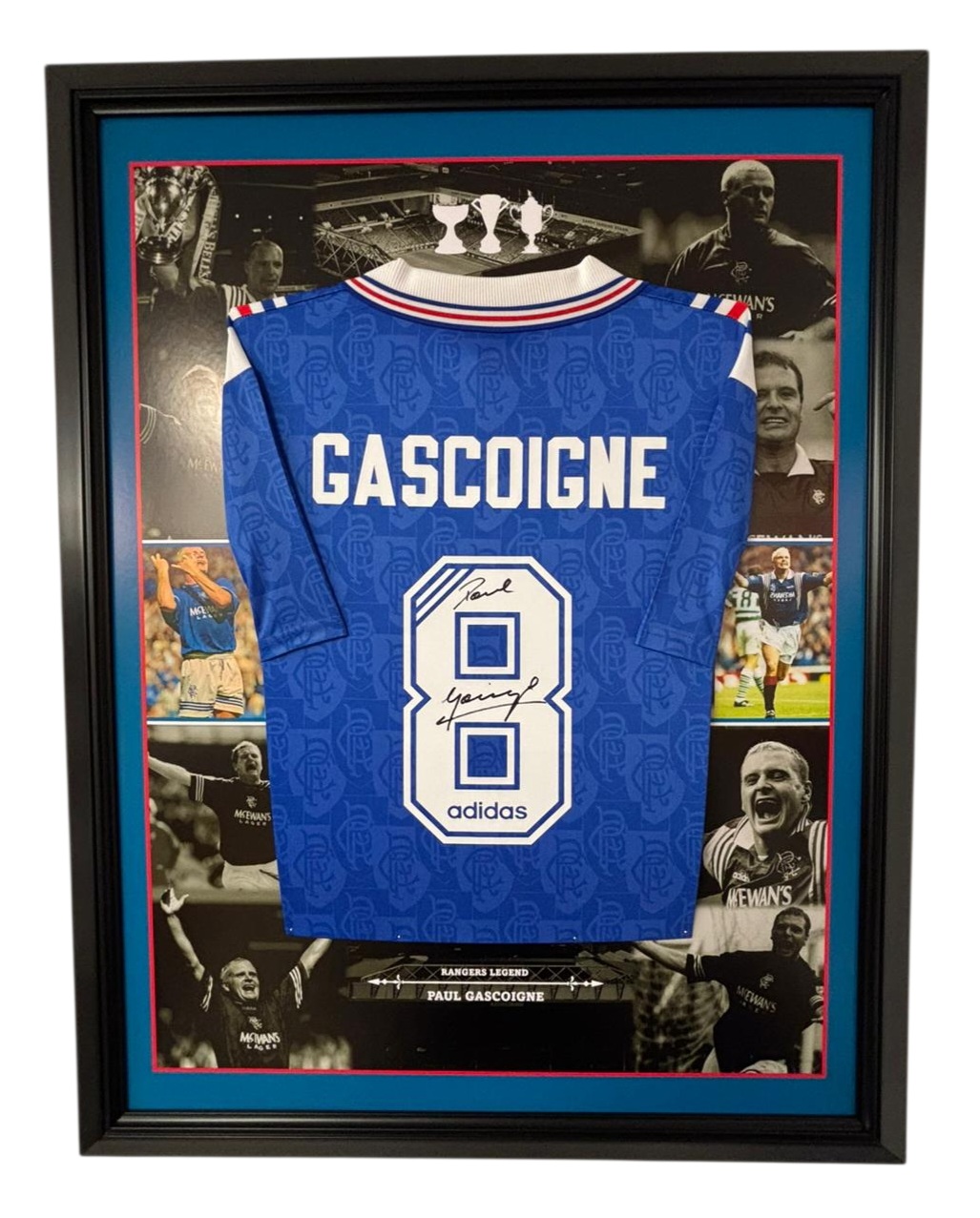 GAZZA SIGNED SHIRT RANGERS LEGENS
