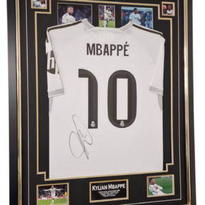 Framed Kylian Mbappe Signed Shirt Madrid Legend