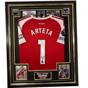 FRAMED CHAMPIONS 2026 Mikel Arteta Framed signed Shirt