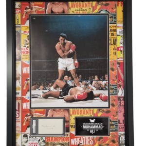 Boxing Legend Muhammad Ali Signed Picture Display PSA DNA