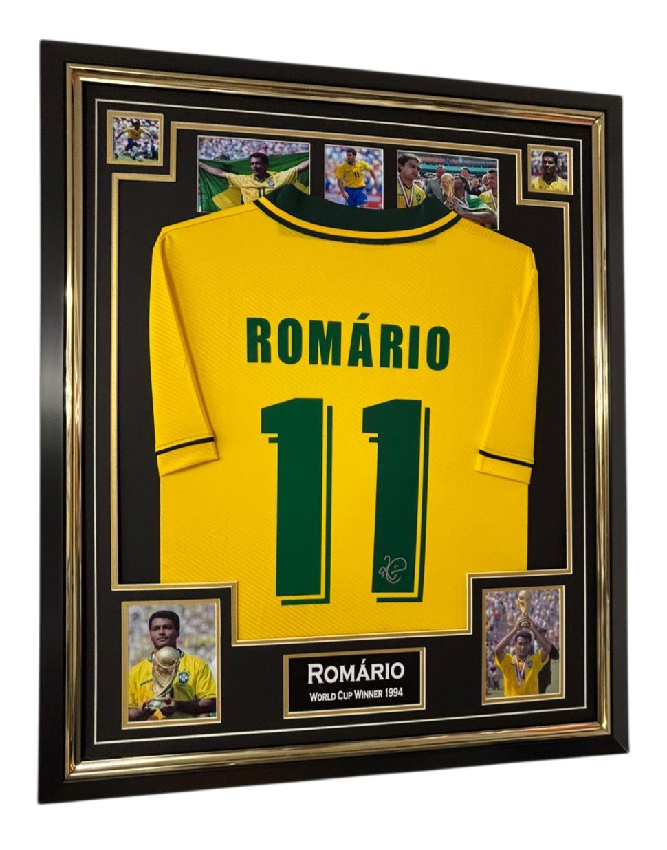 ROMARIOS FRAMED SHIRT AUTOGRAPHED SIGNED