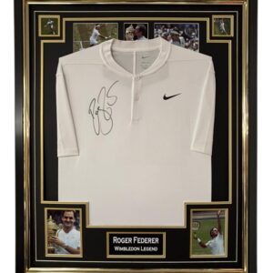 Framed Roger Federer Signed Shirt Tennis Wimbledon Champion