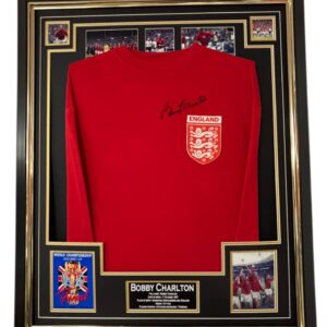 Bobby Charlton Signed Shirt 1966 Winners Display