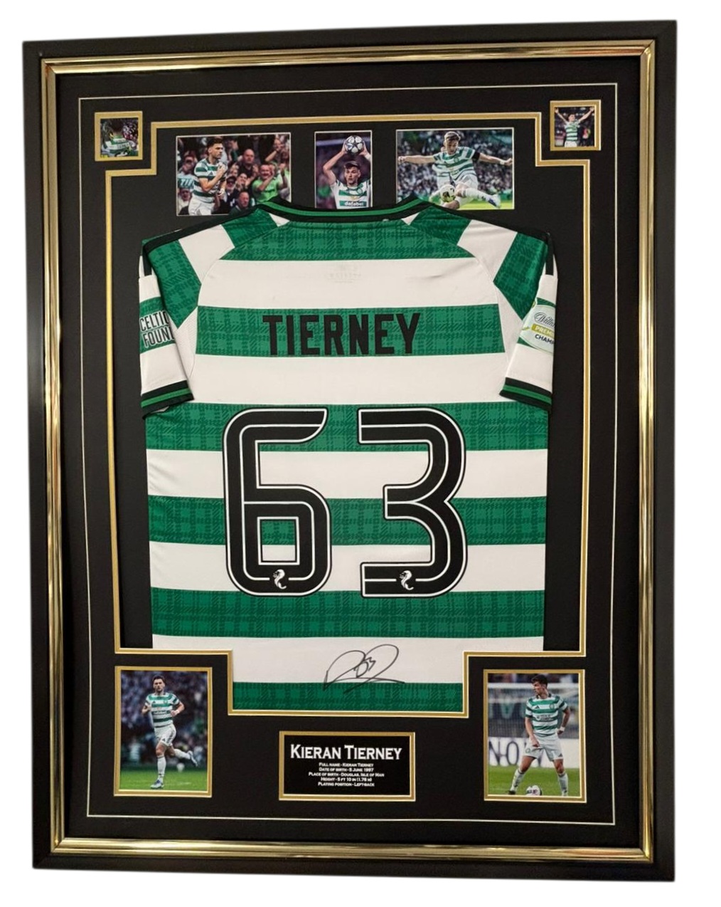 framed tierney signed shirt