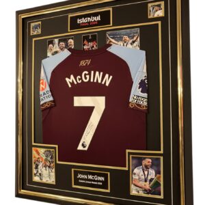 John McGinn Framed Signed Shirt 2026 EUROPA LEAGUE WINNER
