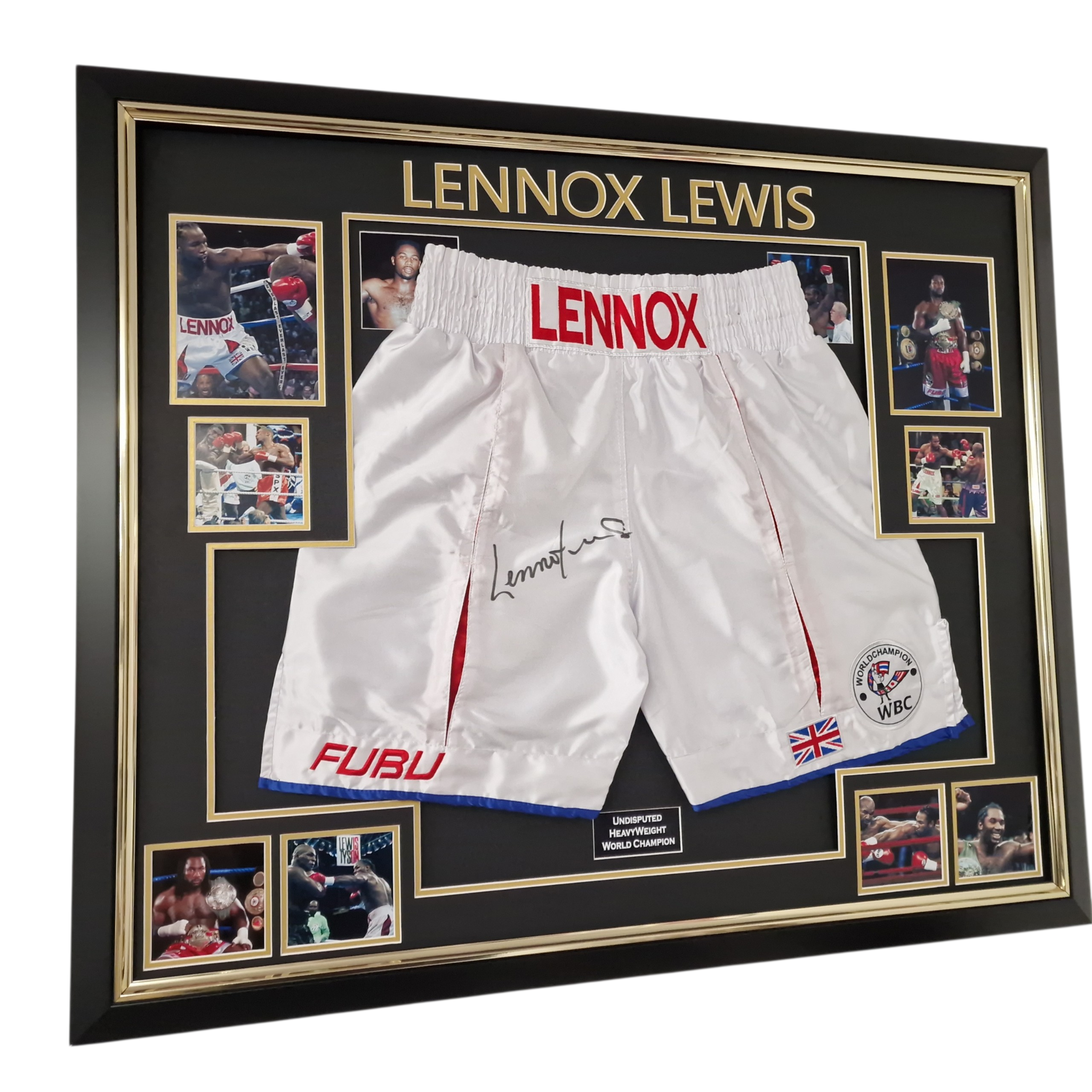 lennox lewis signed shorts