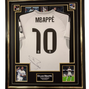 Framed Kylian Mbappe Signed Shirt Madrid Legend