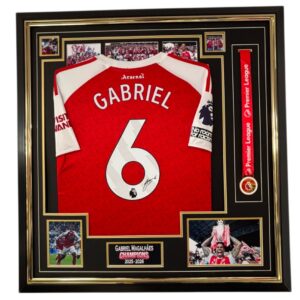 Gabriel Magalhaes Signed Shirt 2026 Champions Medal Display