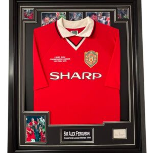 Sir Alex Ferguson of United Signed display With Shirt 1999
