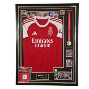 2025 2026 Arsenal TEAM SIGNED SQUAD SHIRT   * Champions Display * and Medal