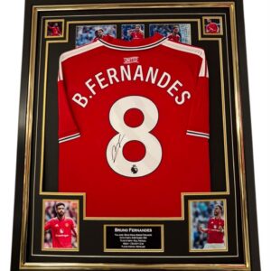 Framed Bruno Fernandes of United Signed Shirt