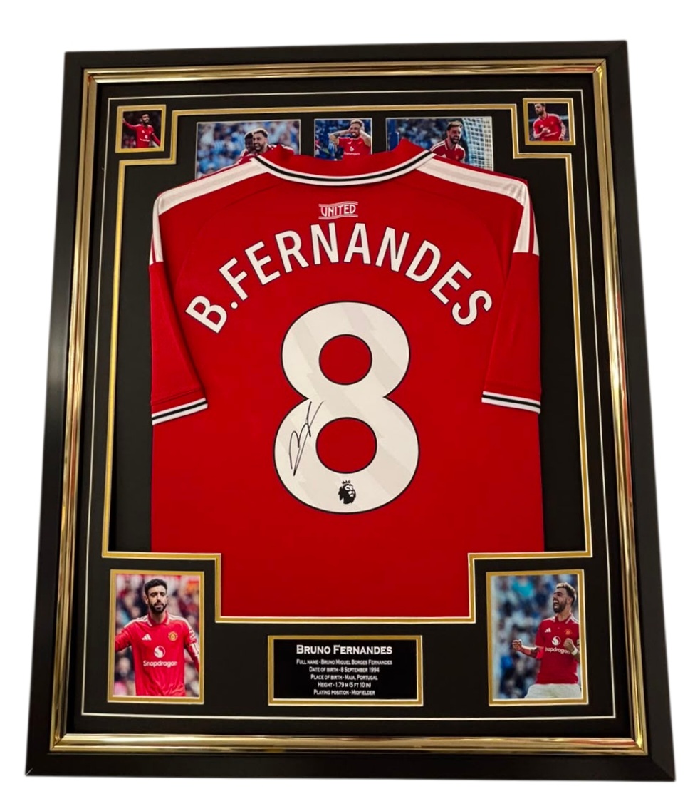 BRUNO FERNANDES SIGNED SHIRT FRAMED