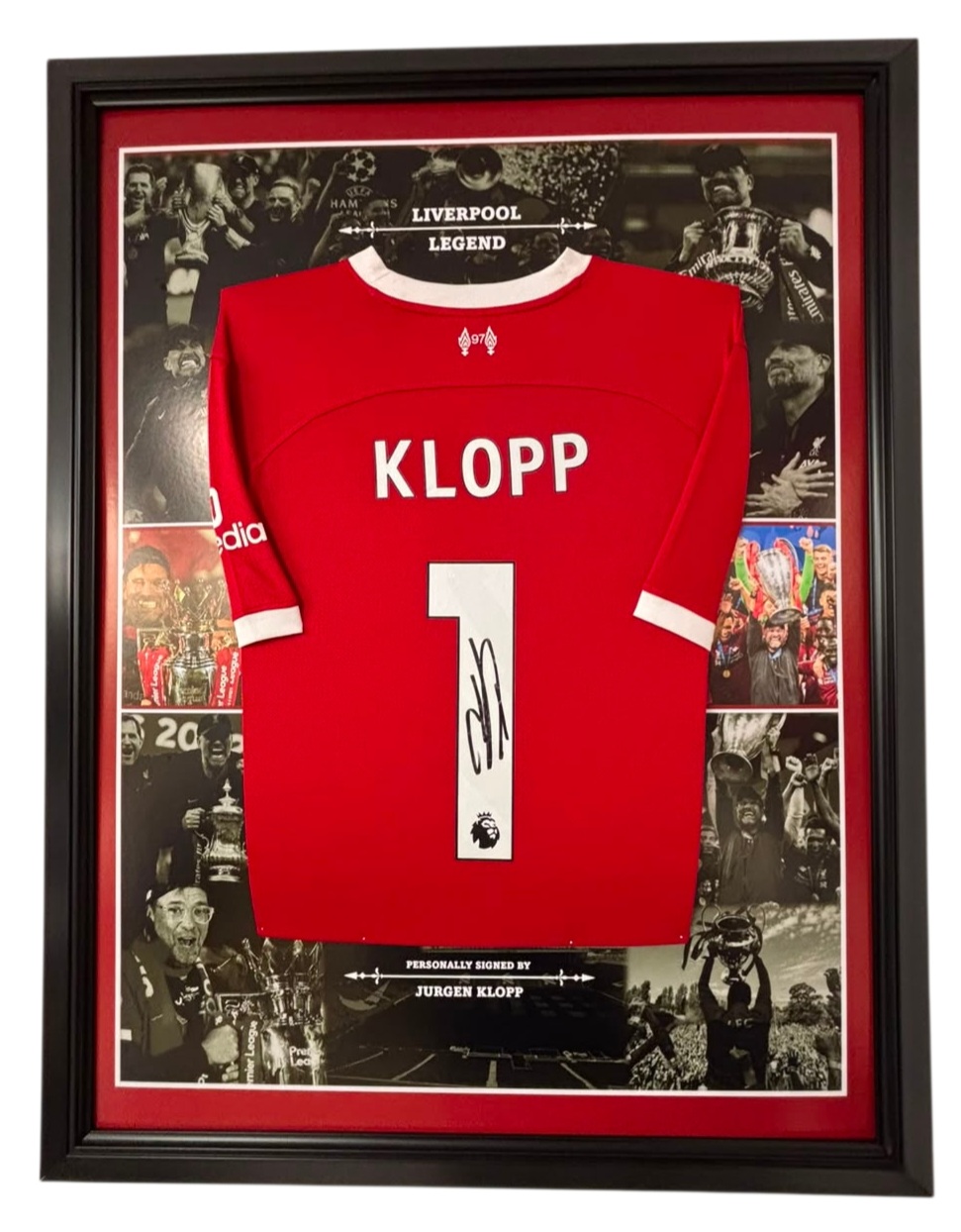 JURGEN KLOPP SIGNED SHIRT JERSEY FRAMED