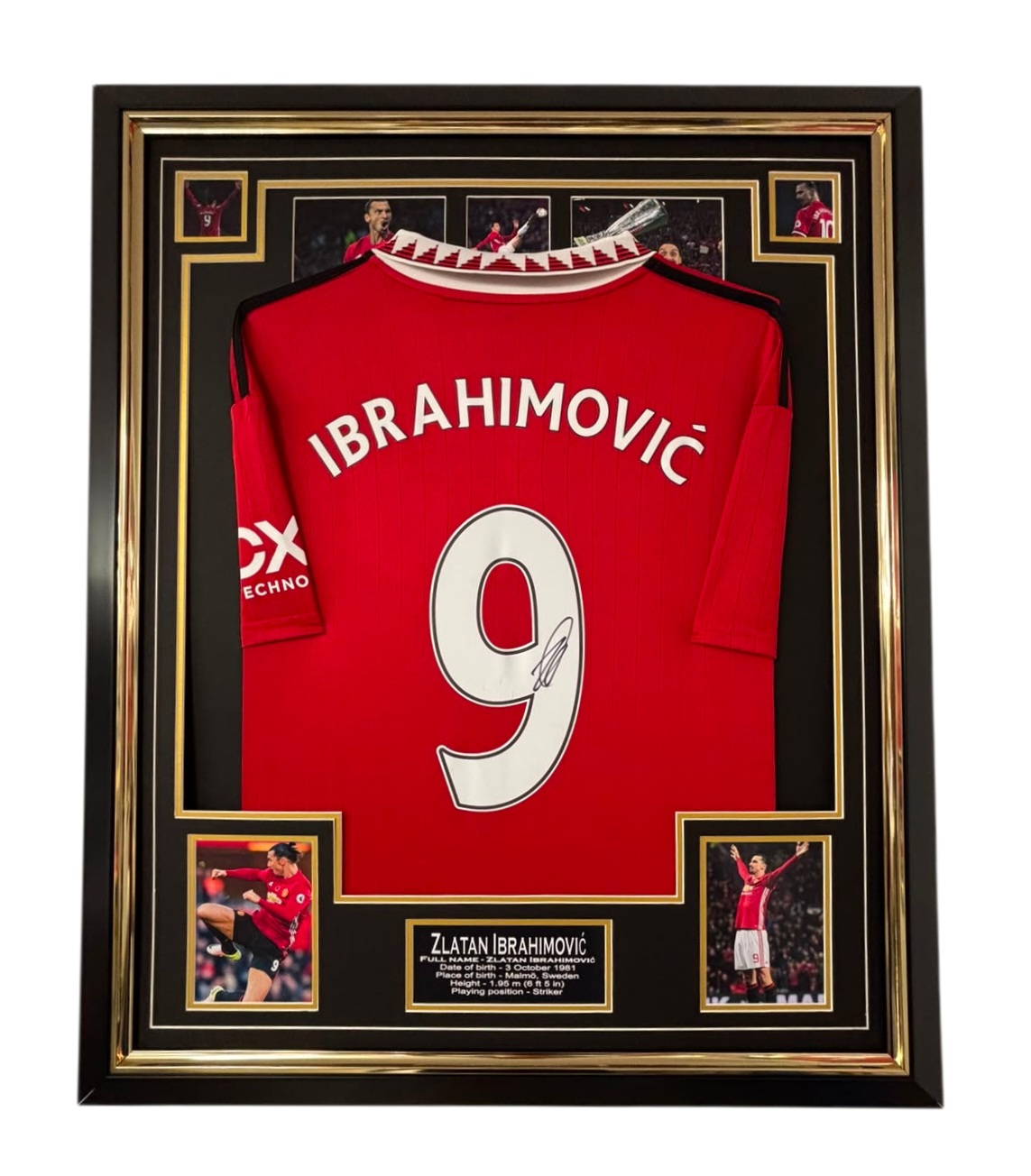 ZLATAN INRAHIMOVIC SIGNED SHIRT FRAMED