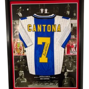 Framed ERIC CANTONA of United Signed Shirt CHAMPIONS 1996 DISPLAY