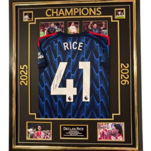 New Champions 2026 Declan Rice Signed AWAY Shirt