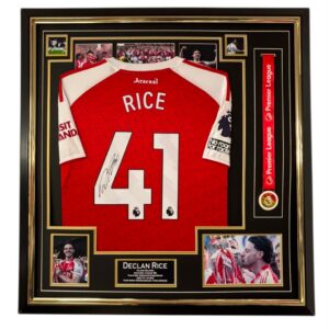 New Champions Medal 2026 Display Declan Rice Signed Shirt