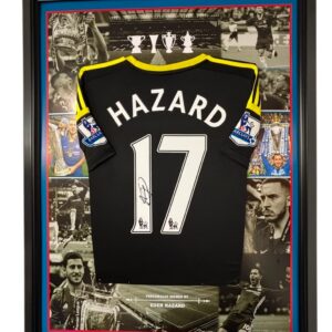 Special Eden Hazard Signed Shirt CHAMPIONS 2015 Display