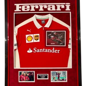 Framed Lewis Hamilton Signed photo with Shirt