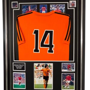 Framed Johan Cruyff of Holland Signed Photo with Shirt