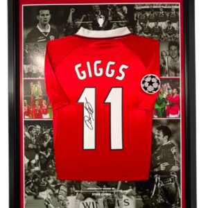 Ryan Giggs of Manchester United Signed Shirt 1999 CHAMPIONS DISPLAY