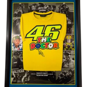 Framed Valentino Rossi Signed Shirt Shirt