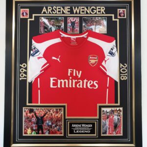 Framed and Signed Arsene Wenger Signed Picture with Shirt