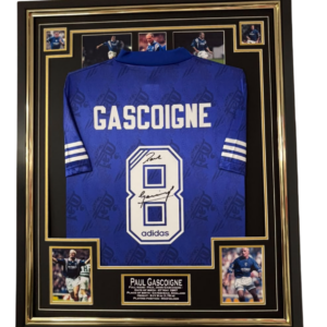 Framed Paul Gascoigne of Rangers Signed Shirt From Private Signing