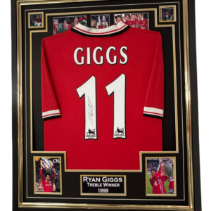 Ryan Giggs of Manchester United Signed Shirt 1999 CHAMPIONS DISPLAY