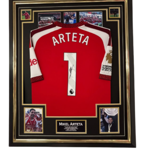 FRAMED CHAMPIONS 2026 2027 Mikel Arteta Framed signed Shirt!