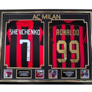 RONALDO and Andriy Shevchenko of AC MILAN Signed Jersey BECKETT AUTHENTICATED