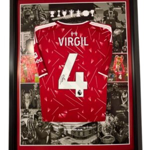 2026 2027 Framed Virgil Van Dijk of Liverpool Signed Shirt