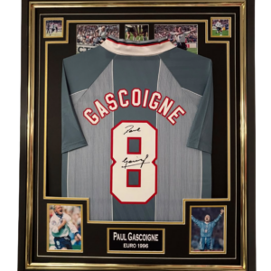 Framed GAZZA Away Paul Gascoigne of England Signed Shirt Euro 96 Display!
