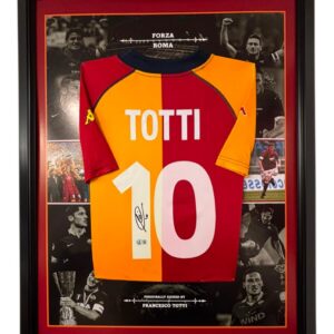 Framed Francesco Totti Signed Framed Shirt Beckett Authenticated