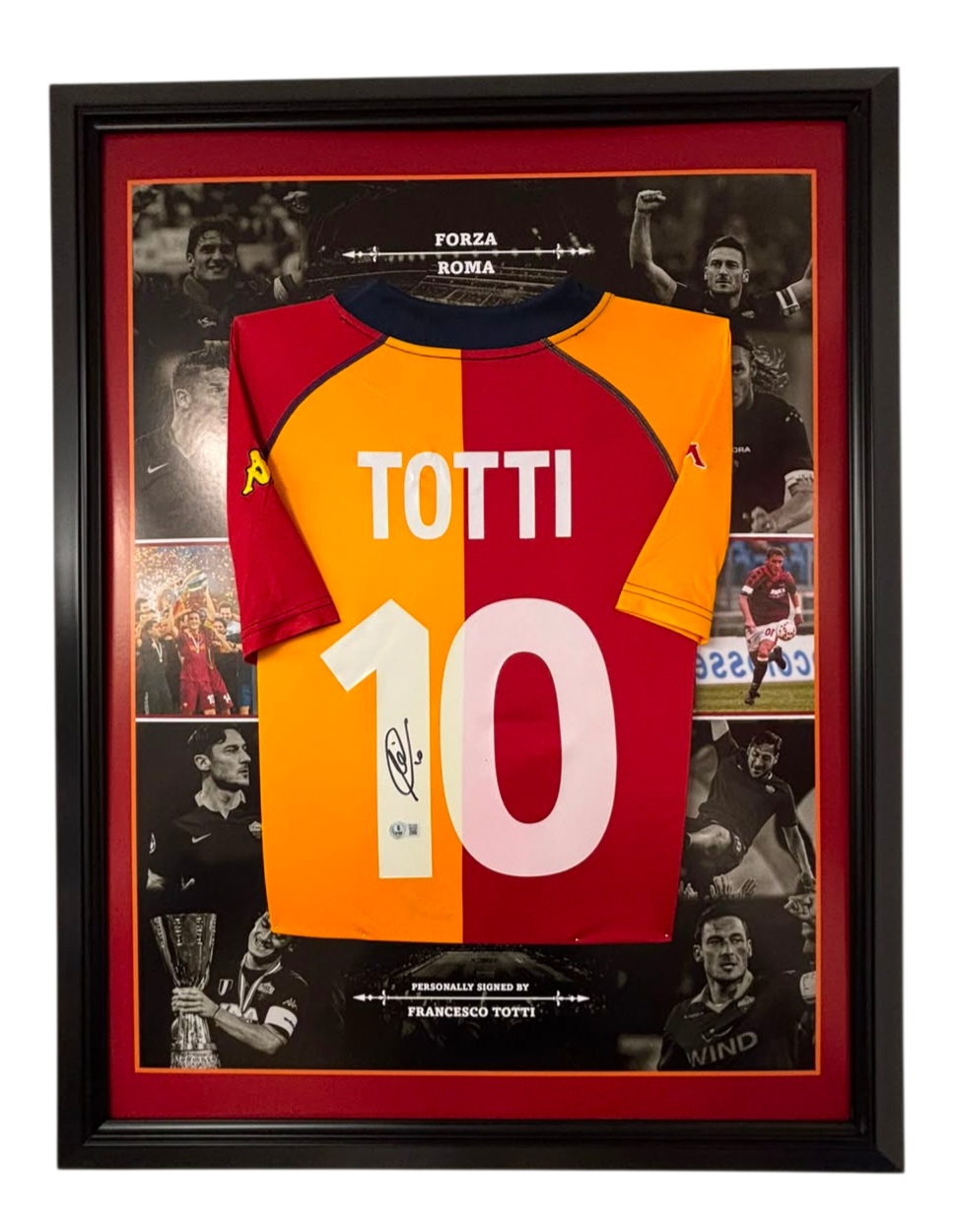 totti signed shirt jersey beckett