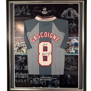 Framed Away GAZZA Paul Gascoigne of England Signed Shirt Euro 96 Display!