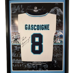 Framed Paul Gascoigne of England Signed Shirt Euro 96 Display GAZZA