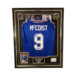 Ally McCoist of Rangers Signed Card with Shirt