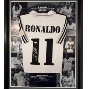 Rare Ronaldo Nazario of Madrid Signed Shirt R9 Beckett Authneticated