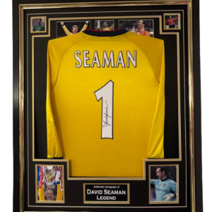 Framed David Seaman Signed Shirt Jersey