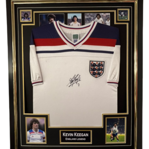 Framed Super Kevin Keegan Signed ENGLAND Shirt