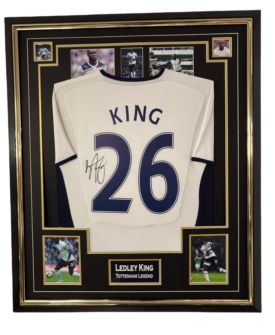 ledley king signed framed shirt