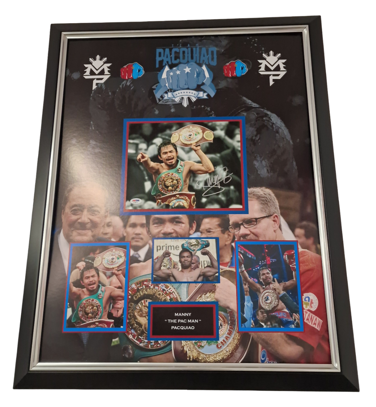 manny pacquiao signed photograph framed