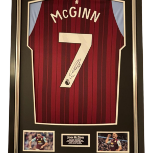 Framed John McGinn of Villa Signed Shirt