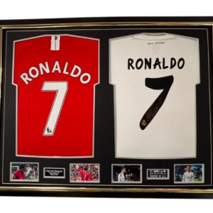 United and Madrid Legend Cristiano Ronaldo Signed Shirt Display