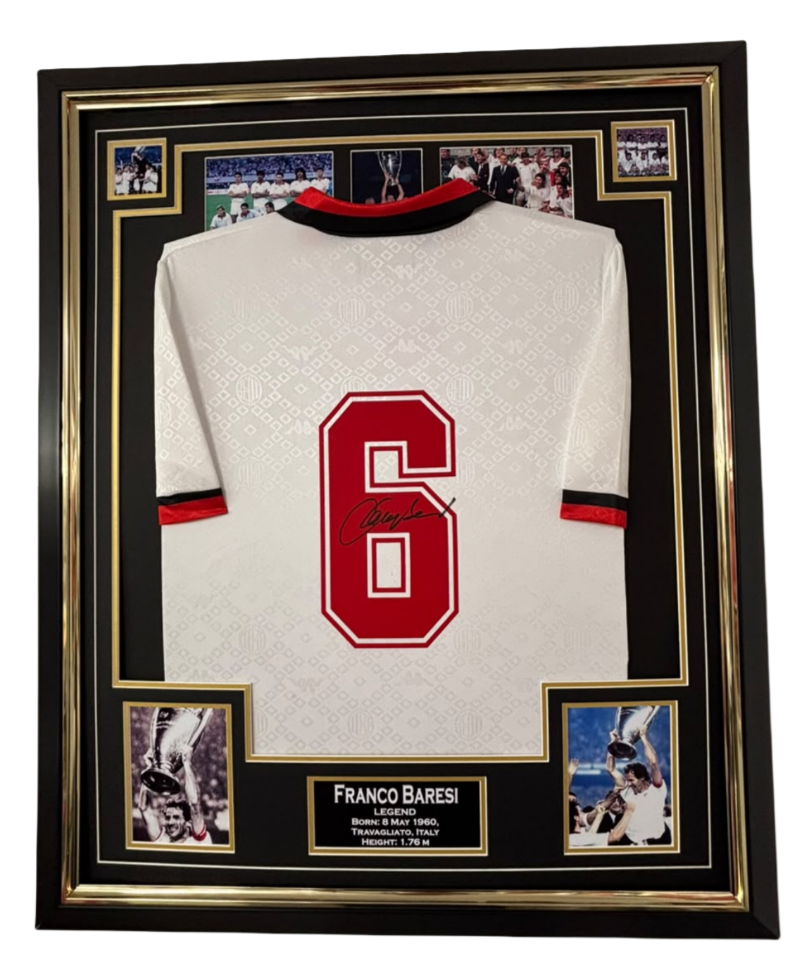 Franco Baresi framed shirt authographed authenticated