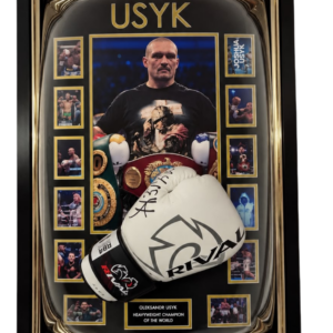 Framed Oleksandr Usyk Signed Boxing Glove Authenticated