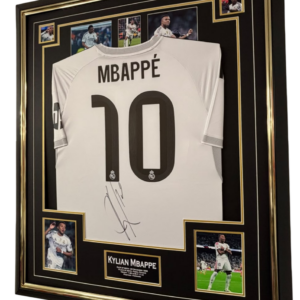Framed Mbappe Signed Shirt Madrid Legend