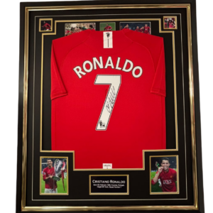United Legend Cristiano Ronaldo Signed Shirt 2008 Display